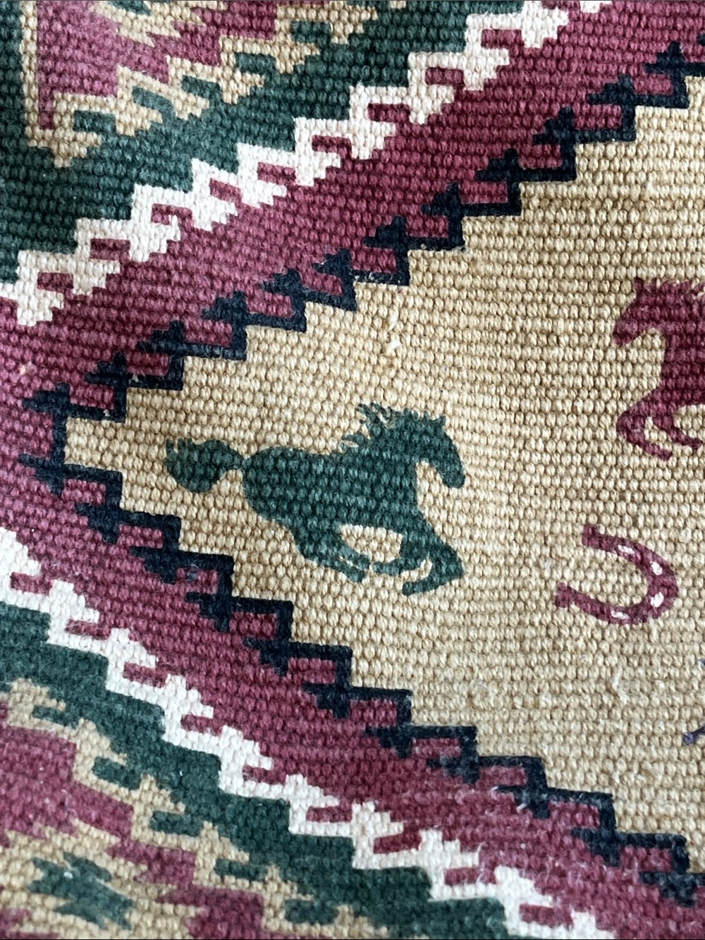 Horses Shoulder Bag Handwoven Western Zip Top El Paso Saddle Blanket Co - Picture 6 of 11